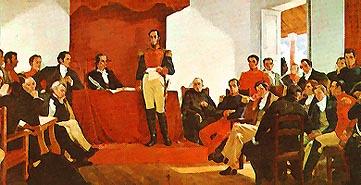 In February of 1819 a conference was called at the town of Angostura in Venezuela. It was here that Venezuela, New Granada, and Ecuador decided to join together and form the country of Gran Colombia.