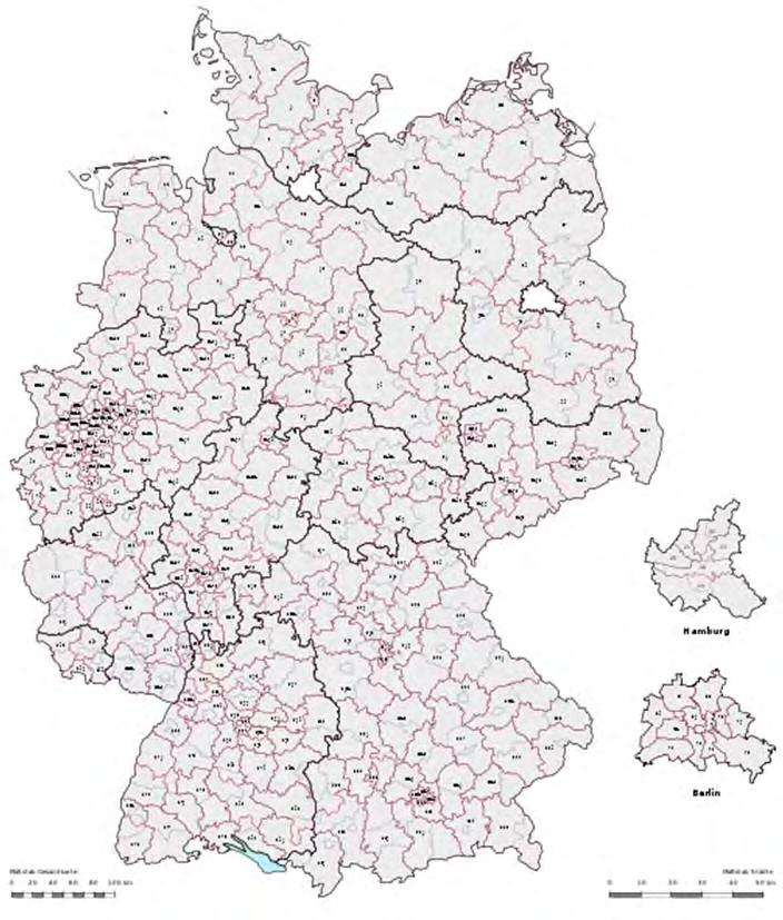 further divided in Wahlbezirke Vote for direct candidate Candidate of local