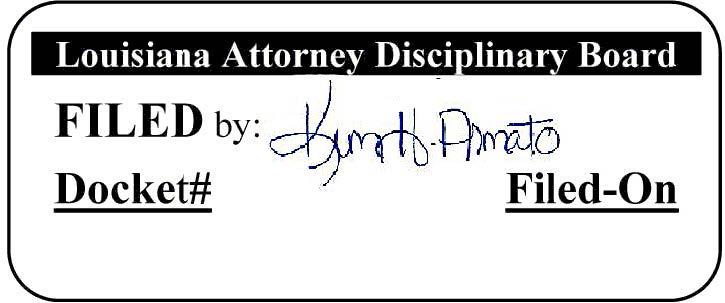 ORIGINAL LOUISIANA ATTORNEY DISCIPLINARY BOARD IN RE: SCOTT ROBERT HYMEL NUMBER: 13-DB-030 c/w 14-DB-007 RECOMMENDATION TO THE LOUISIANA SUPREME COURT 13-DB-030 c/w 14-DB-007 6/1/2015 INTRODUCTION