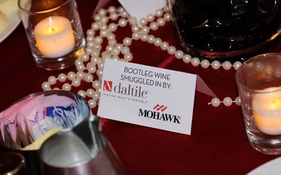4 tickets to event Wine Sponsor: $4,000 Daltile Logo displayed on (3-4) tent cards set on each dinner table at