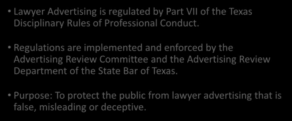 Regulations are implemented and enforced by the Advertising Review Committee and the