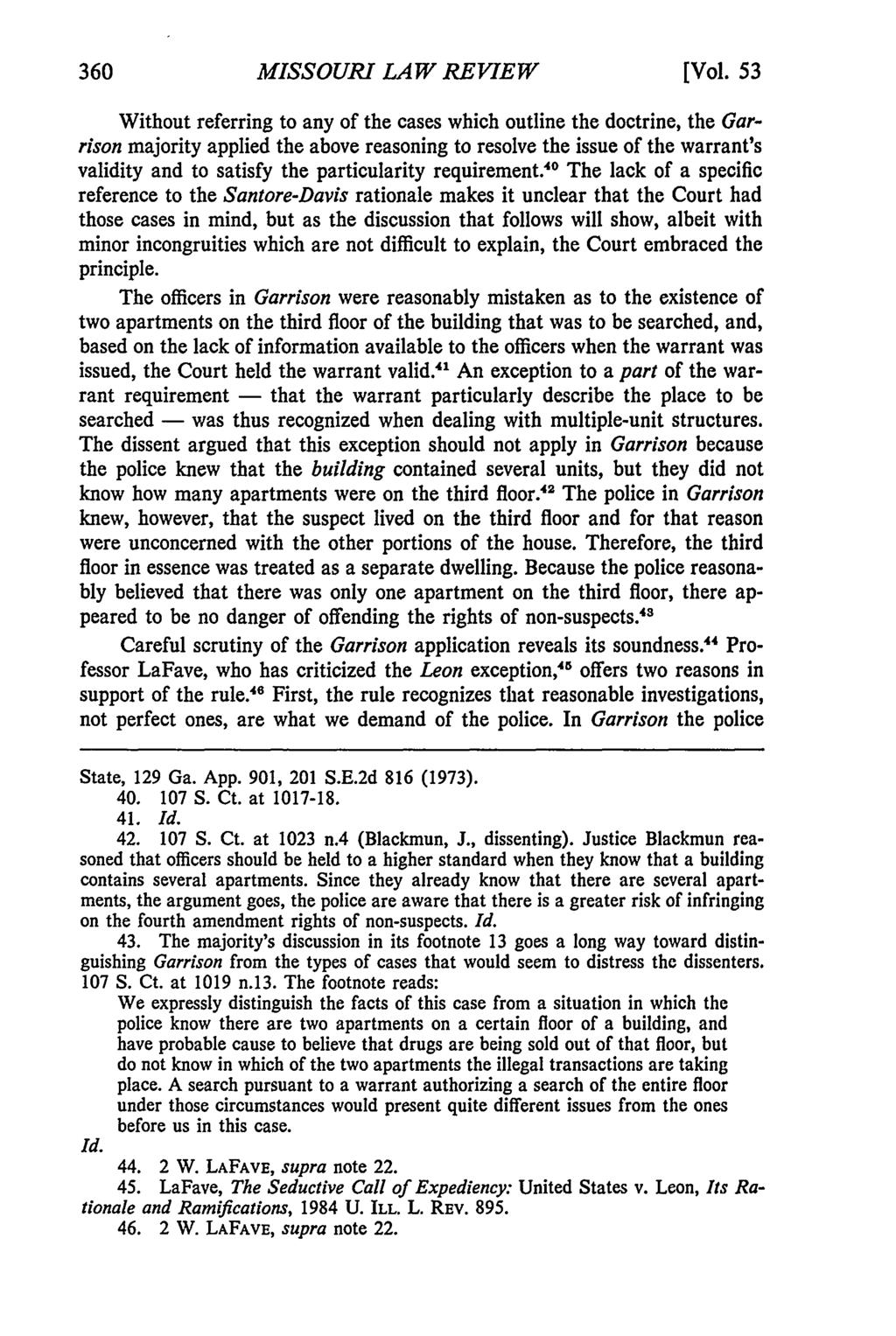 Missouri Law Review, Vol. 53, Iss. 2 [1988], Art. 6 MISSOURI LAW REVIEW [Vol.