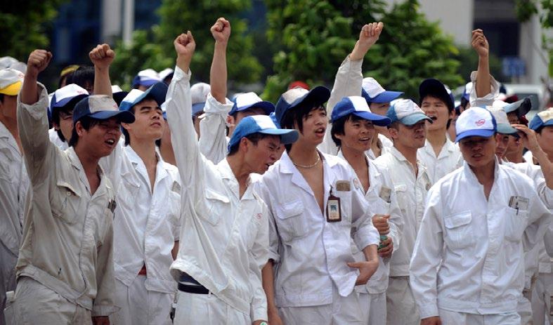 Changes and Continuity Four Decades of Industrial Relations in China June 2010, workers at Foshan Fengfu Auto Parts Co.