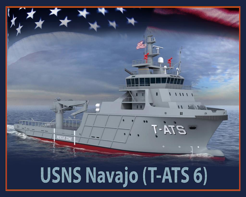 USNS Navajo Announcement In mid-march the Navajo Nation proudly announced that Secretary of the Navy Richard V. Spencer had named the new class of U.S. Navy Towing, Salvage, and Rescue ships Navajo.