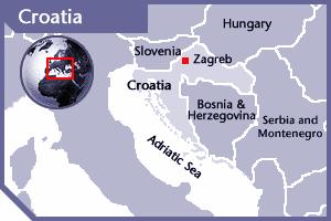 CROATIA Geography and Demographics Croatia is located in Europe along the Adriatic coast and its southern end borders Bosnia and Herzegovina.