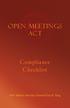 open meetings act Compliance Checklist New Mexico Attorney General Gary K. King