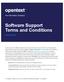 Software Support Terms and Conditions