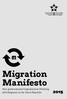 Migration Manifesto. Non-governmental Organisations Working with Migrants in the Czech Republic 2015