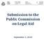 Submission to the Public Commission on Legal Aid