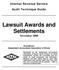 Lawsuit Awards and Settlements November 2000