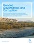 Gender, Governance, and Corruption. Examining the Relationship between Corruption, Gender, and Parliamentary Representation in Afghanistan