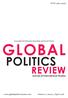 ISSN GLOBAL. Association for Research, Innovation and Social Science POLITICS REVIEW. Journal of International Studies