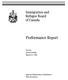 Immigration and Refugee Board of Canada. Performance Report. For the period ending March 31, Improved Reporting to Parliament Pilot Document