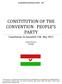 CONSTITUTION OF THE CONVENTION PEOPLE S PARTY