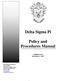 Delta Sigma Pi. Policy and Procedures Manual. Updated as of December 1, 2017
