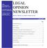 LEGAL OPINION NEWSLETTER