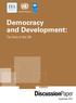 Democracy and Development: