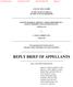 REPLY BRIEF OF APPELLANTS