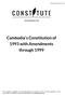 Cambodia's Constitution of 1993 with Amendments through 1999