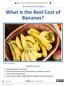 What Is the Real Cost of Bananas?