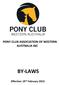 PONY CLUB ASSOCIATION OF WESTERN AUSTRALIA INC