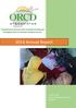 2014 Annual Report. Organization for Research and Community Development. Reshaping the future of communities through best practices