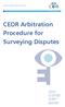CEDR Arbitration Procedure for Surveying Disputes