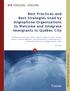 Best Practices and Best Strategies Used by Anglophone Organizations to Welcome and Integrate Immigrants in Québec City