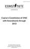 Cyprus's Constitution of 1960 with Amendments through 2013