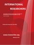 INTERNATIONAL RESEARCHERS.    Volume No.4 Issue No.2 June 2015 ISSN