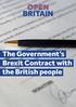 The Government s Brexit Contract with the British people