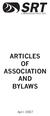 COMMUNICATIONS, INC. ARTICLES OF ASSOCIATION AND BYLAWS