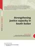 Strengthening justice capacity in South Sudan