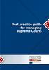 Best practice guide for managing Supreme Courts