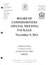 BOARD OF COMMISSIONERS SPECIAL MEETING PACKAGE November 9, 2011