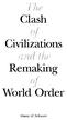 Clash. Civilizations. Remaking. World Order