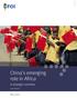 China s emerging role in Africa