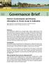 Governance Brief. District Governments and Poverty Alleviation in Forest Areas in Indonesia