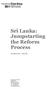 Sri Lanka: Jumpstarting the Reform Process