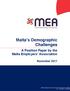 Malta s Demographic Challenges