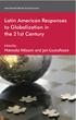 1 Latin America s Political and Economic Responses to the Process of Globalization