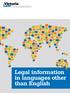 Legal information in languages other than English