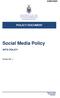 C2017/631 POLICY DOCUMENT. Social Media Policy WITS POLICY. Version No. 1 POLICY: [TITLE] SECRETARIAT REGISTRY