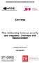 Lin Yang. The relationship between poverty and inequality: Concepts and measurement