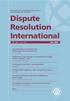 Dispute Resolution International Vol 1 No 1 pp June 2007