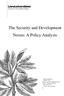 The Security and Development Nexus: A Policy Analysis