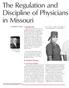 The Regulation and Discipline of Physicians in Missouri