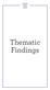 section Thematic Findings