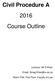 Civil Procedure A 2016 Course Outline