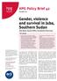 hpg Humanitarian Policy Group November 2010 Gender, violence and survival in Juba, Southern Sudan HPG Policy Brief 42